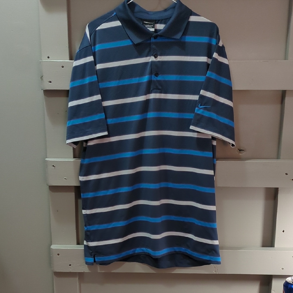 Nike Golf Dri-Fit Striped Polo Shirt